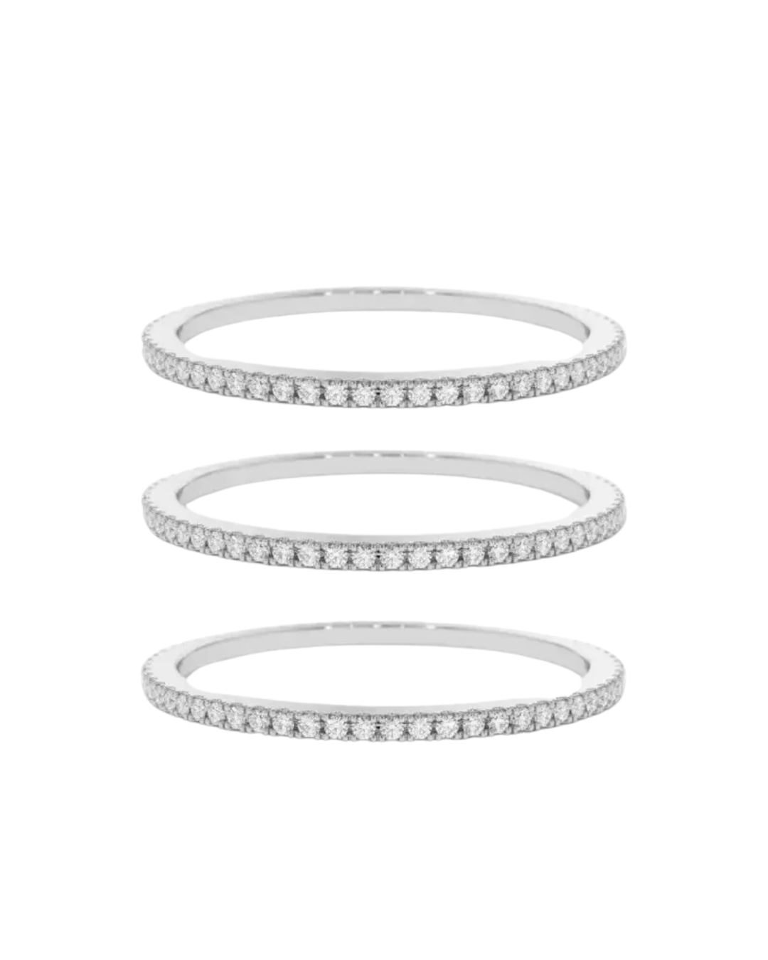 Minimalist full eternity band crafted from stainless steel with 18K gold plating, encrusted with shimmering cubic zirconia pavé all around. Hypoallergenic, water- and tarnish-resistant—perfect for effortless stacking or wearing solo for timeless sparkle.