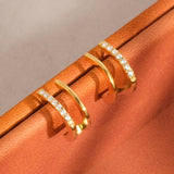 CZ Double Hoop Stud