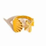 Star and Shell Ring
