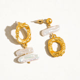 Mismatched Natural Pearl Earrings