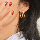 Double C Hoop Earrings