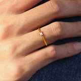 Minimalist Thin CZ Ring