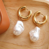 Large Huggie Droplet Earrings