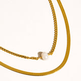 Luna Pearl Chain Necklace