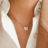 Petite Shell Butterfly Necklace