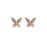 Butterfly Stud purple
