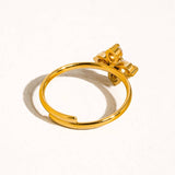 Clover CZ Ring