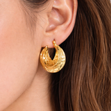 Calista Swirl Hoop Earrings