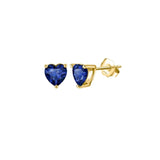 Lily Blue Heart Earrings