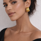 Rowan Ribbed Hoop Earrings