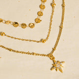 Layered CZ Star Necklace