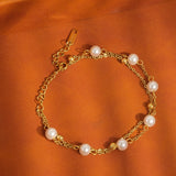 Layered Pearl Bracelet