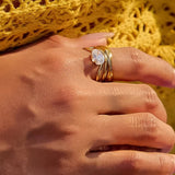 Phoenix Abstract CZ Ring