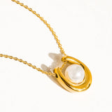 Lucky Horseshoe Pearl Necklace