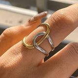 Lara Abstract Two-Tone Ring