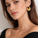 Calista Swirl Hoop Earrings