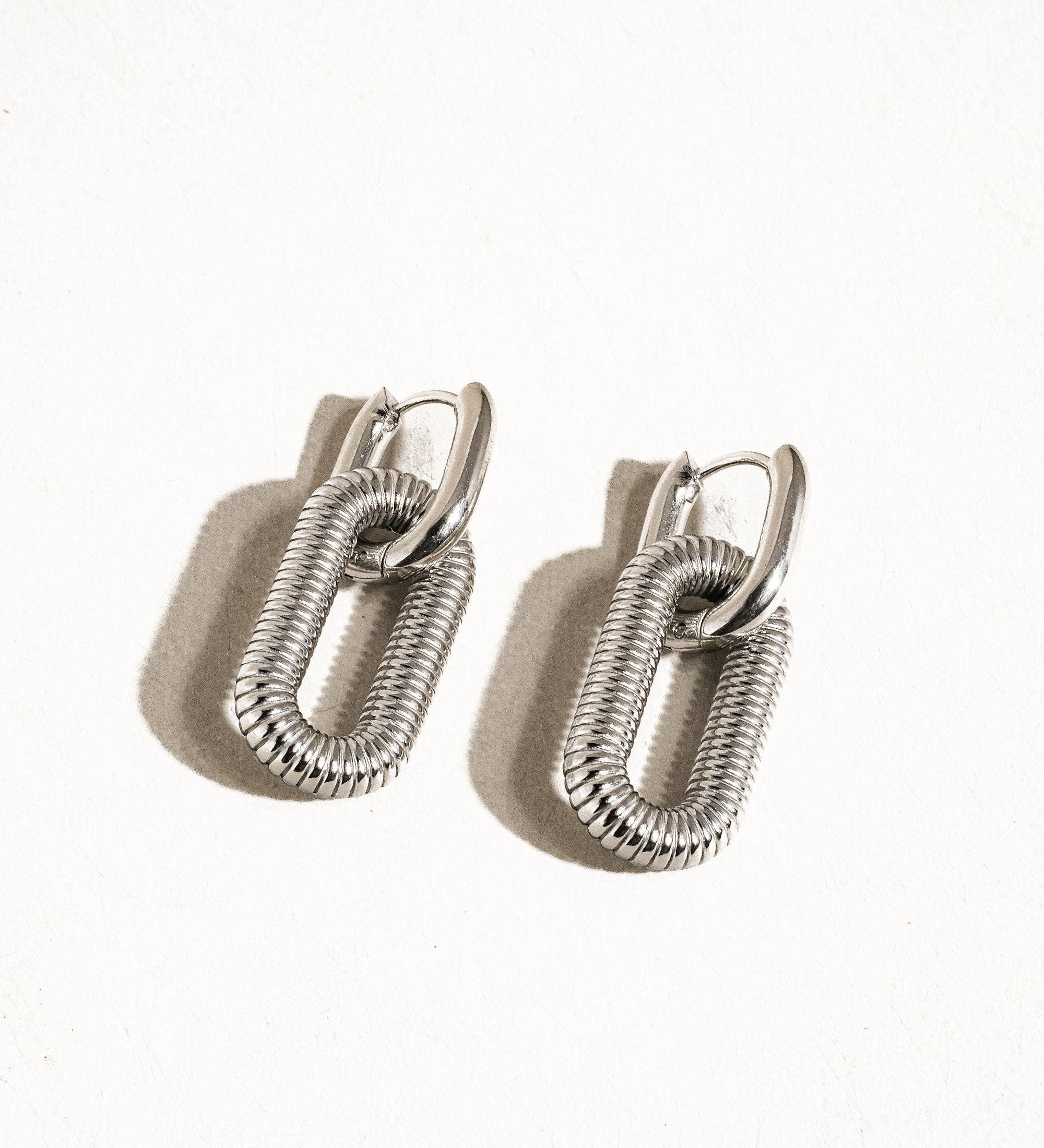 Lyra Double Chain Hoop Earrings