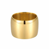 Gold ring on a white background