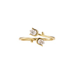 Elegant ring crafted from solid 925 sterling silver with premium gold plating, featuring a tulip-inspired silhouette accented with sparkling cubic zirconia. Hypoallergenic, water- and tarnish-resistant—perfect for adding a delicate statement of femininity and grace to any look.