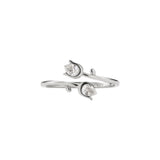 Elegant ring crafted from solid 925 sterling silver with premium gold plating, featuring a tulip-inspired silhouette accented with sparkling cubic zirconia. Hypoallergenic, water- and tarnish-resistant—perfect for adding a delicate statement of femininity and grace to any look.