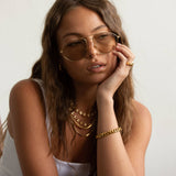 Minimalist gold necklace crafted from high-quality Brazilian gold-filled material, available in 16" and 18" lengths. Designed as a true layering staple, it offers luxe simplicity and lasting shine—perfect worn solo or stacked with your favourite pieces.