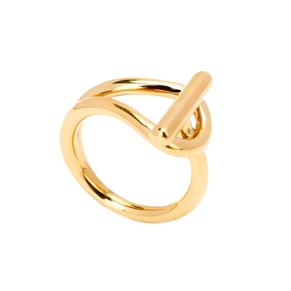 Buckle Gold Plated Ring
