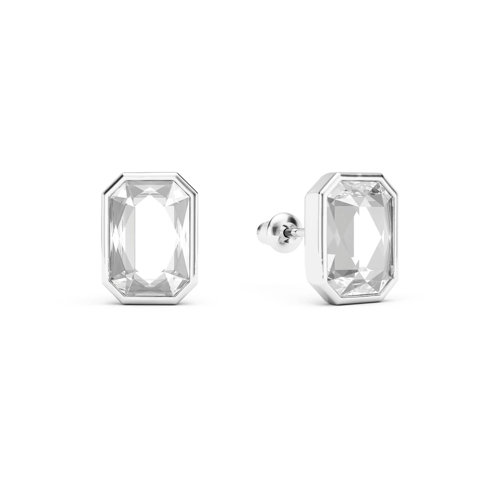 Modern crystal earrings featuring bold octagon-cut stones that symbolise limitlessness, set in polished 18K gold-plated stainless steel. Designed for timeless sophistication with a contemporary edge. Hypoallergenic, water- and tarnish-resistant—perfect for elevating everyday looks or special night-out ensembles.