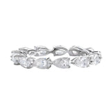 Elegant moissanite ring featuring a brilliant pear-cut centre stone set in certified 925 sterling silver. Radiates timeless elegance and modern charm—perfect as an engagement ring or a refined everyday statement. Hypoallergenic, water- and tarnish-resistant for lasting brilliance.