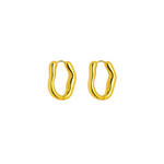 Modern oval hoop earrings crafted from stainless steel with premium 18K gold plating, featuring a timeless silhouette with a contemporary twist. Hypoallergenic, water- and tarnish-resistant—perfect for everyday sophistication and effortless styling.