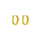 Modern oval hoop earrings crafted from stainless steel with premium 18K gold plating, featuring a timeless silhouette with a contemporary twist. Hypoallergenic, water- and tarnish-resistant—perfect for everyday sophistication and effortless styling.