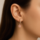 Sparkling Flower Earrings By Rosies