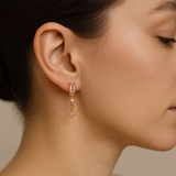 Mini Baguette Drop Earrings