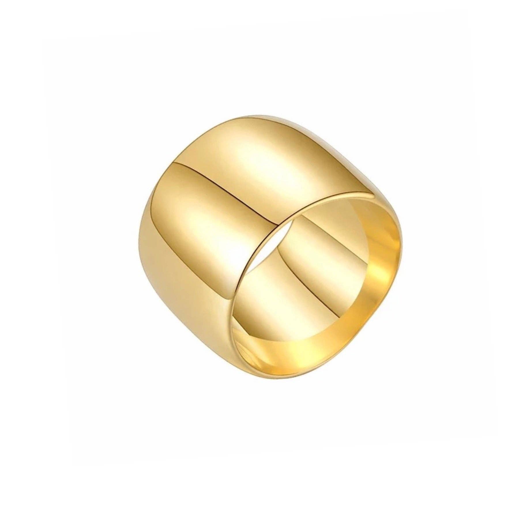 Gold ring on a white background