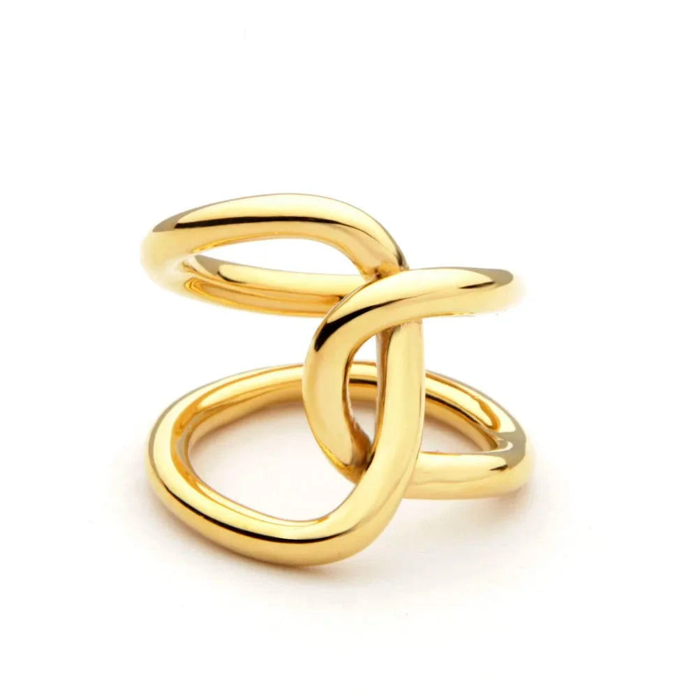 Infinity cross wrap ring crafted from a premium brass base with your choice of 18K gold or silver plating. Lightweight, elegant, and symbolic—representing love and resilience. Hypoallergenic, water- and tarnish-resistant—perfect for adding graceful, modern style to any look.