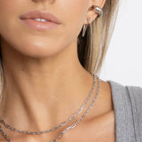 Polished oversized link chain necklace crafted from 18K gold-plated stainless steel, available in two lengths. Bold yet timeless, this hypoallergenic, water- and tarnish-resistant piece is perfect for everyday layering—adding structure, shine, and modern edge to any jewellery stack.