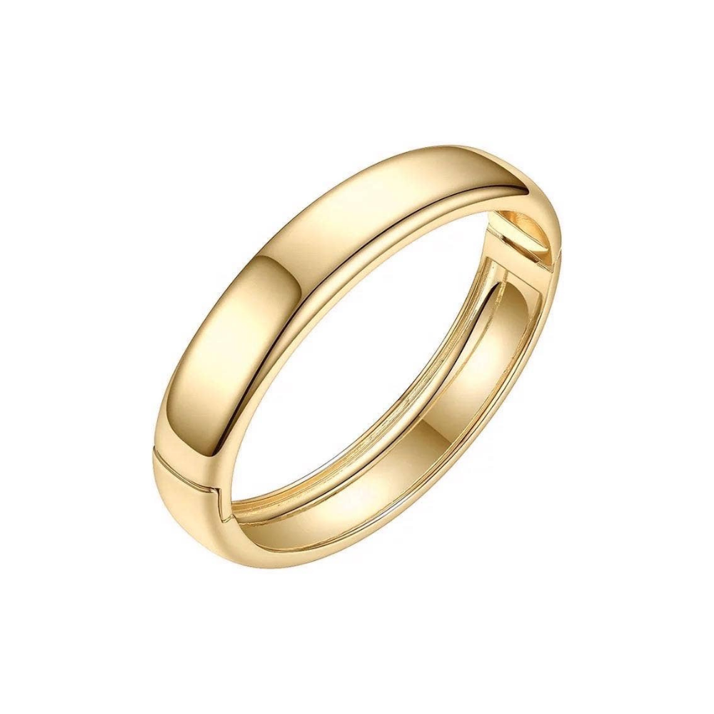 Minimalist Bracelet in 18K gold plated stainless steel or 925 sterling silver, featuring a slim polished design with a sleek, stackable style