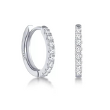 Pave Huggies Gold Earrings