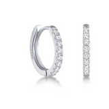 Pave Huggies Gold Earrings