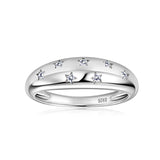 Elegant solitaire ring crafted from solid 925 sterling silver with premium 950 platinum plating, featuring a 0.11 ct certified moissanite (Colour D, VVS1) for brilliant sparkle. Hypoallergenic, water- and tarnish-resistant—a luminous symbol of modern elegance, perfect for everyday wear or special occasions.
