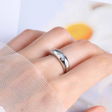 Elegant solitaire ring crafted from solid 925 sterling silver with premium 950 platinum plating, featuring a 0.11 ct certified moissanite (Colour D, VVS1) for brilliant sparkle. Hypoallergenic, water- and tarnish-resistant—a luminous symbol of modern elegance, perfect for everyday wear or special occasions.