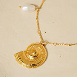 Statement Shell Pearl Necklace