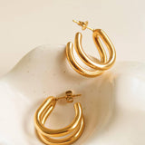 Double C Hoop Earrings