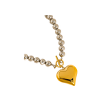 Ayla Two Tone Heart Necklace