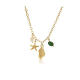 Marina Pearl and Shell Charm Necklace