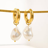Large Huggie Droplet Earrings