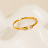 Minimalist Thin CZ Ring