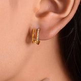 CZ Double Hoop Stud