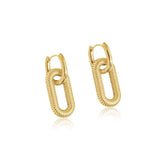 Lyra Double Chain Hoop Earrings