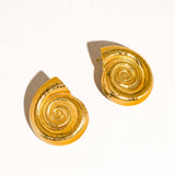 Coral Large Seashell Studs
