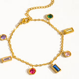 Multi CZ Tassel Bracelet